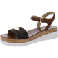 Womens Leather Embellished Slingback Sandals