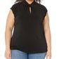 Plus Size Twist Neck Sleeveless Top