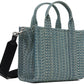 Blue "The Washed Monogram Denim Small" Tote