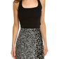 Michael Kors Jacquard Ocelot Silk-Blend Mini Skirt