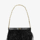 Tabitha Large Feather Embellished Clutch