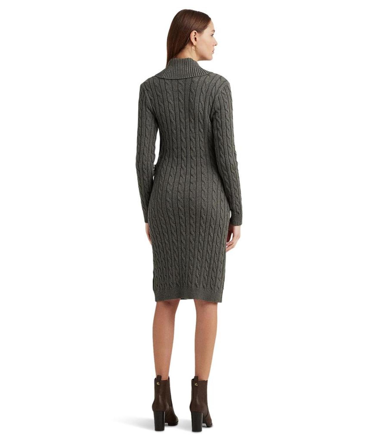 激安価格！Ralph Lauren Cable-Knit Buckle-Trim Sweater Dress Cable-Knit Buckle-Trim Sweater Dress
