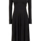 Michael Michael Kors Long Sleeved V-Neck Midi Dress