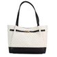 Michael Kors Reed Large ivory  Signature PVC Belted Tote Bag Women's Purse