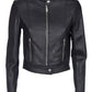Michael Michael Kors Cropped Leather Biker Jacket