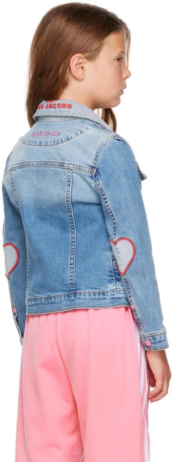 Kids Blue Denim Patch Jacket