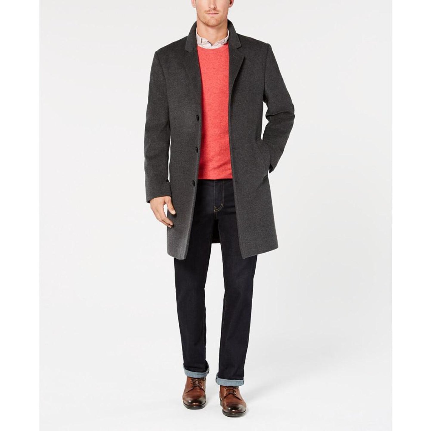 Michael Kors Men's Madison Wool Blend Modern-Fit Overcoat