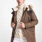 Faux Fur Trim Woven Parka