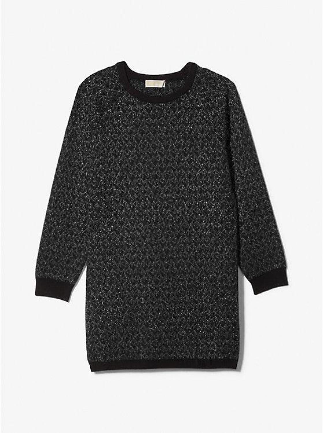 Metallic Logo Knit Dress