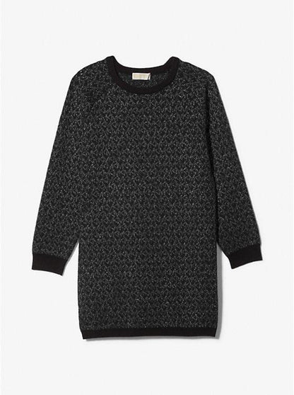 Metallic Logo Knit Dress