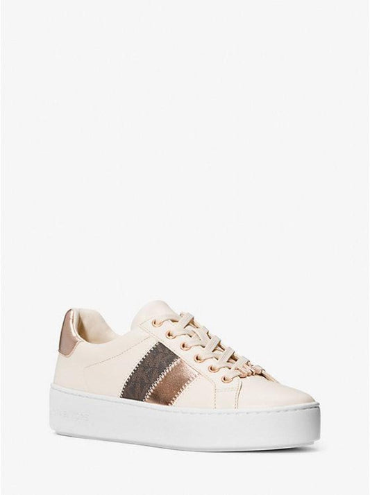 Poppy Metallic and Signature Logo Stripe Sneaker
