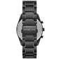 Men's Accelerator Quartz Chronograph Black Stainless Steel Watch 42mm