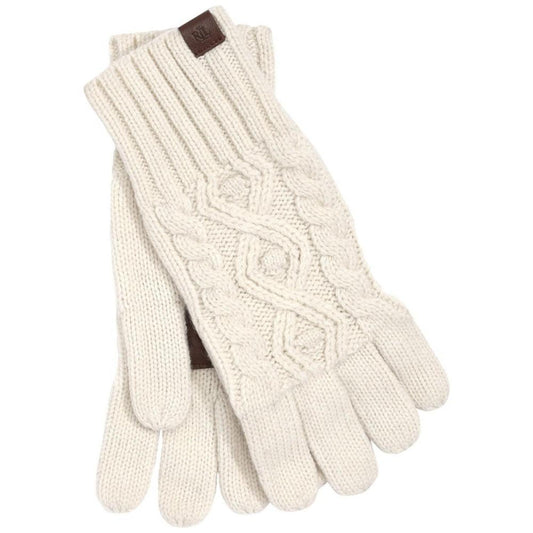 Cable Glove with Leather Palm Patch