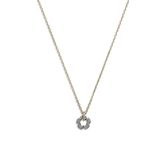 Signature Pave Tea Rose Pendant Necklace