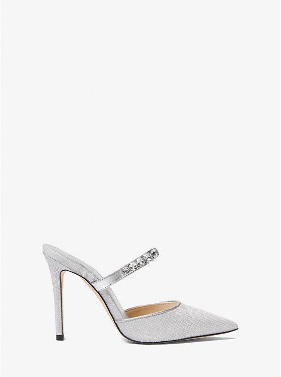Jessa Embellished Glitter Mesh Mule