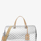 Grayson Extra-Large Logo Embossed Patent Weekender Bag