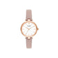 Women's Holland Three-Hand Rose Gold-Tone Glitter Leather Watch 34mm