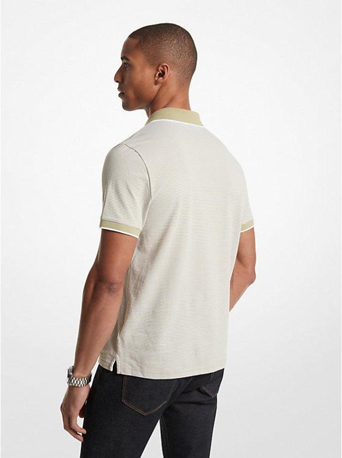 Textured Cotton Polo Shirt