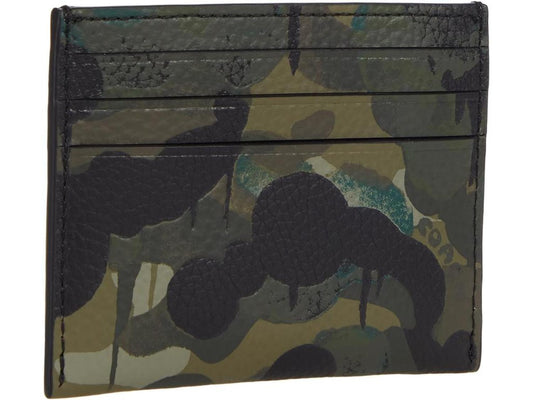 Flat Card Case Camo Leather