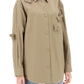 Valentino garavani stretch cotton canvas overshirt with high reliefs