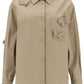 Valentino garavani stretch cotton canvas overshirt with high reliefs