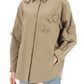 Valentino garavani stretch cotton canvas overshirt with high reliefs