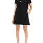 Valentino garavani glaze tweed mini dress with diamanté buttons
