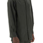 Valentino garavani snap-up overshirt in stretch nylon