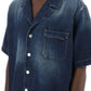 Valentino garavani camicia in denim leggero