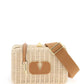 Valentino garavani "hard straw clutch bag"