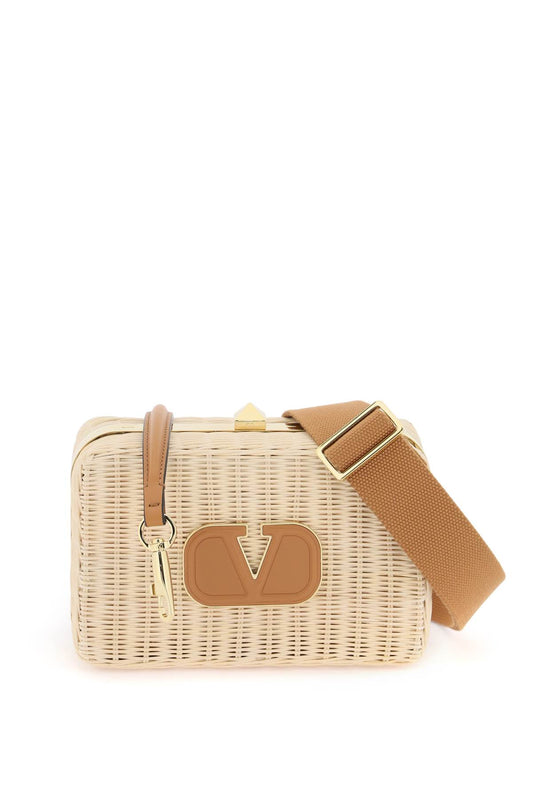 Valentino garavani "hard straw clutch bag"