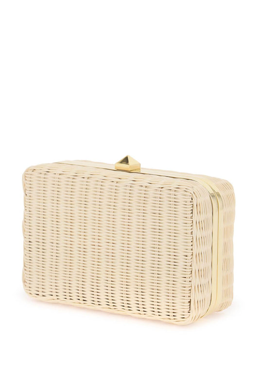 Valentino garavani "hard straw clutch bag"