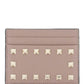 Valentino garavani rockstud leather card holder