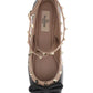 Valentino garavani silk rockstud ballet flats
