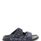 Valentino garavani denim vlogo toile iconographe slides