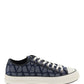 Valentino garavani totaloop low-top sneakers in denim-effect toile iconographe