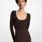 Ribbed Wool Blend Bodysuit