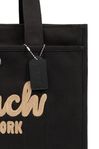 Coach Logo Flocked Tote Bag