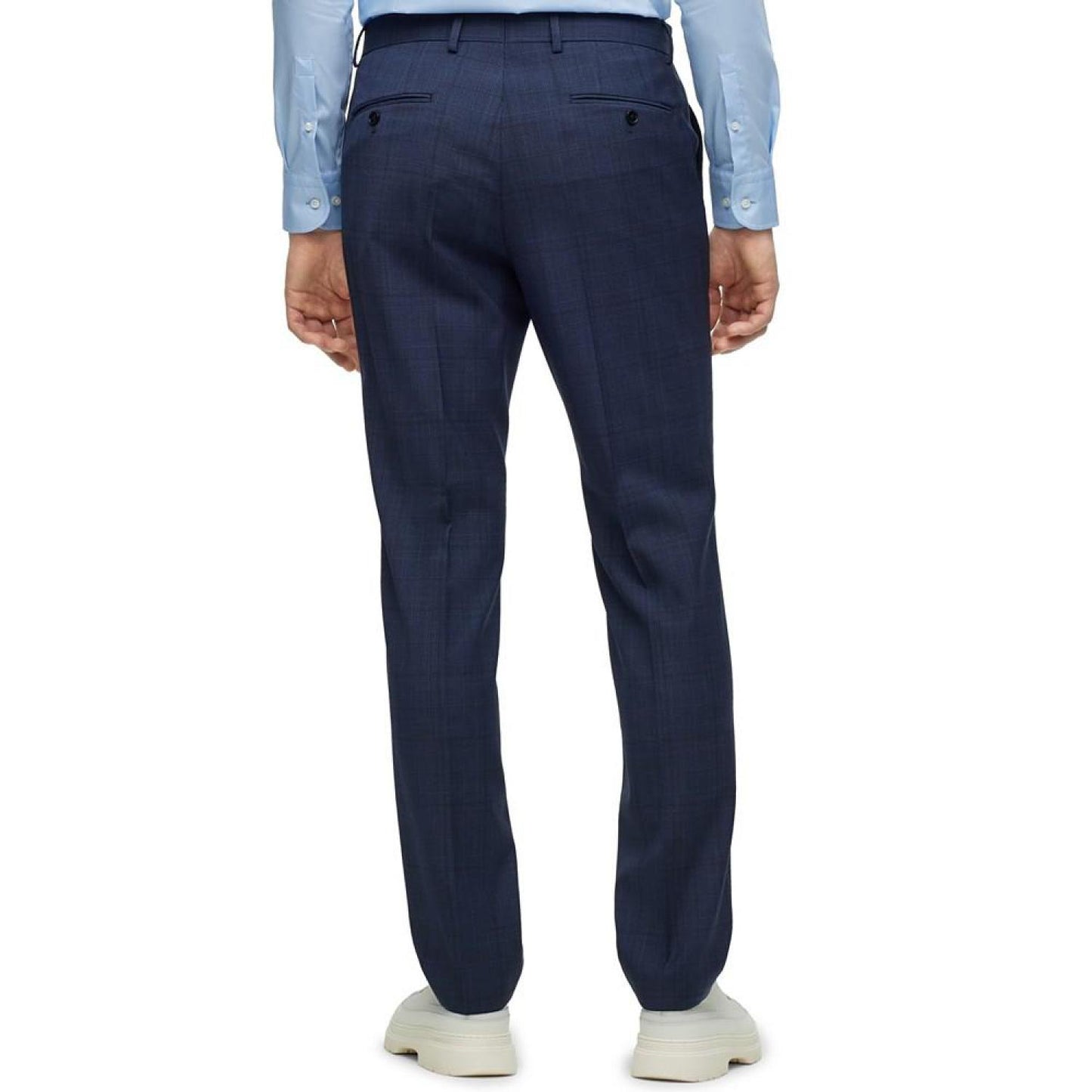Men's Regular-Fit Checked Wool Suit, 2 Piece Set