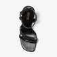 Nadina Lizard Embossed Leather Wedge Sandal