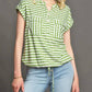 Nico Gingham Top In Green