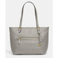 Polished Pebble Leather Taylor Tote with C Dangle Charm