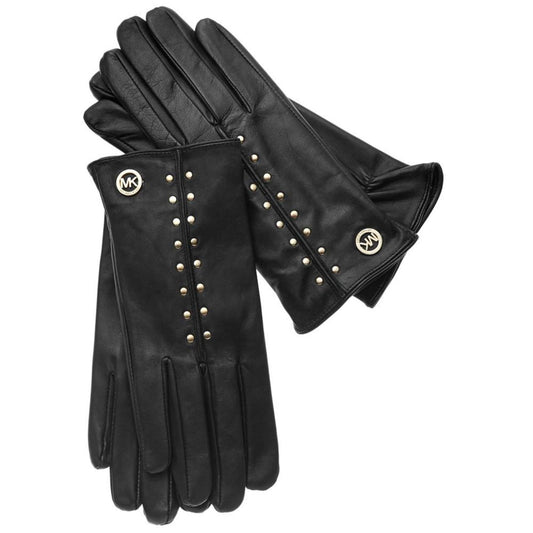 Leather Astor Studded Gloves with Touch Tips