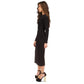 Women's Solid-Color Ruched Midi Dress