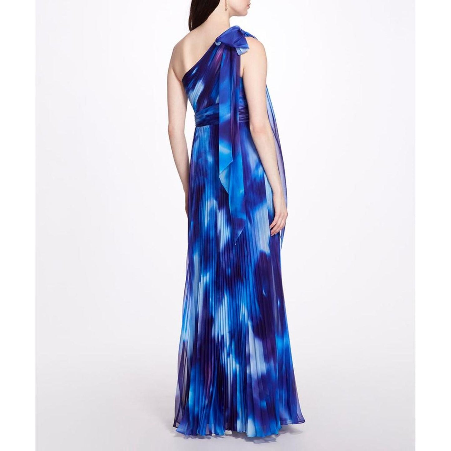 One Shoulder Pleated Gown