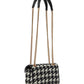 Evelyn Sequin Houndstooth Fabric Small Shoulder Crossbody