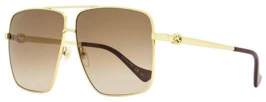 Gucci Women's Square Chain Sunglasses GG1087S 002 Gold/Purple 63mm
