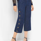 Button Denim Cargo Culottes