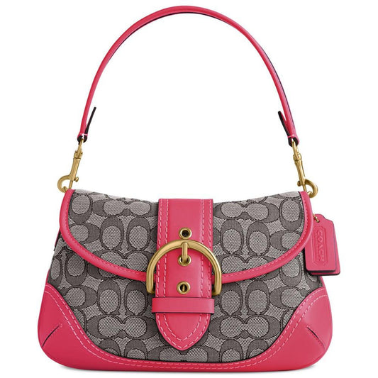 Soho Signature Jacquard Top Handle Shoulder Bag