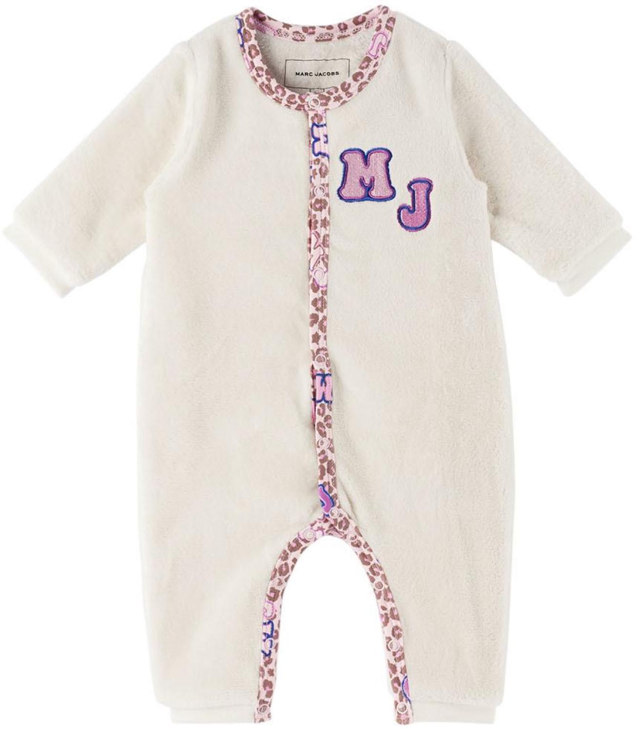 Baby Off-White Fleece Jumpsuit